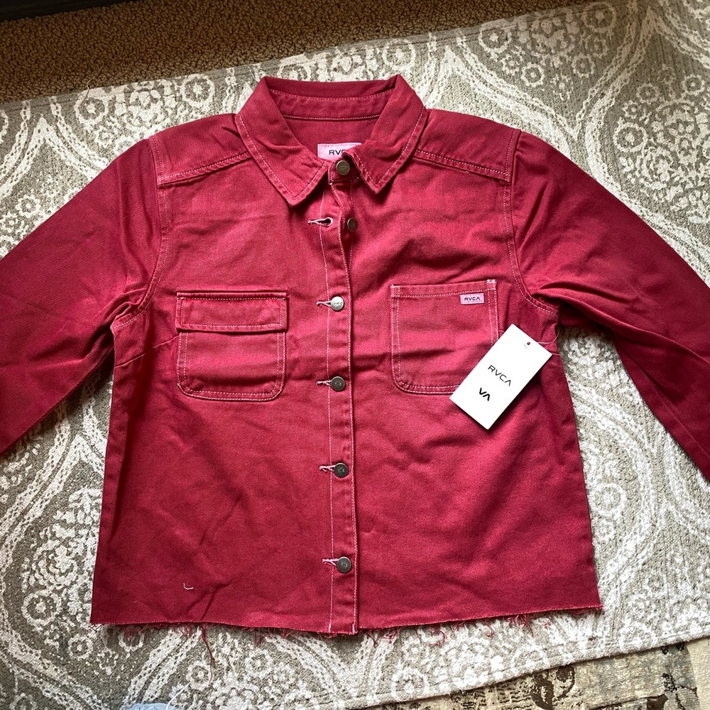 Brand New RVCA Women’s Red Jean Jacket